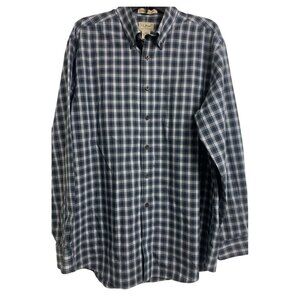 L.L. Bean Wrinkle Resistant Plaid Button Down Shirt Size L- Reg